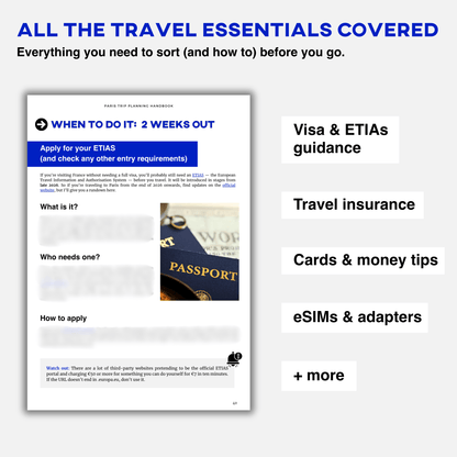 Paris Trip Planning Handbook