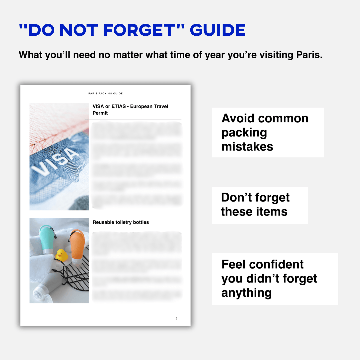 Paris Packing Guide